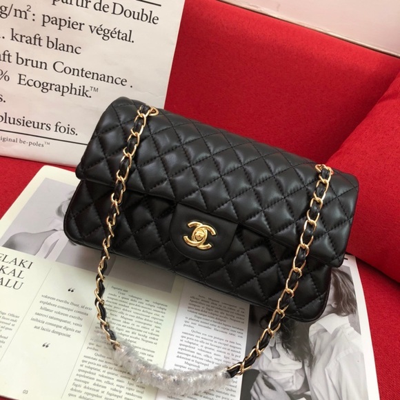 Meet the Posher Handbags - hanel Medium Classic Flap Bag CF Shoulder Bag